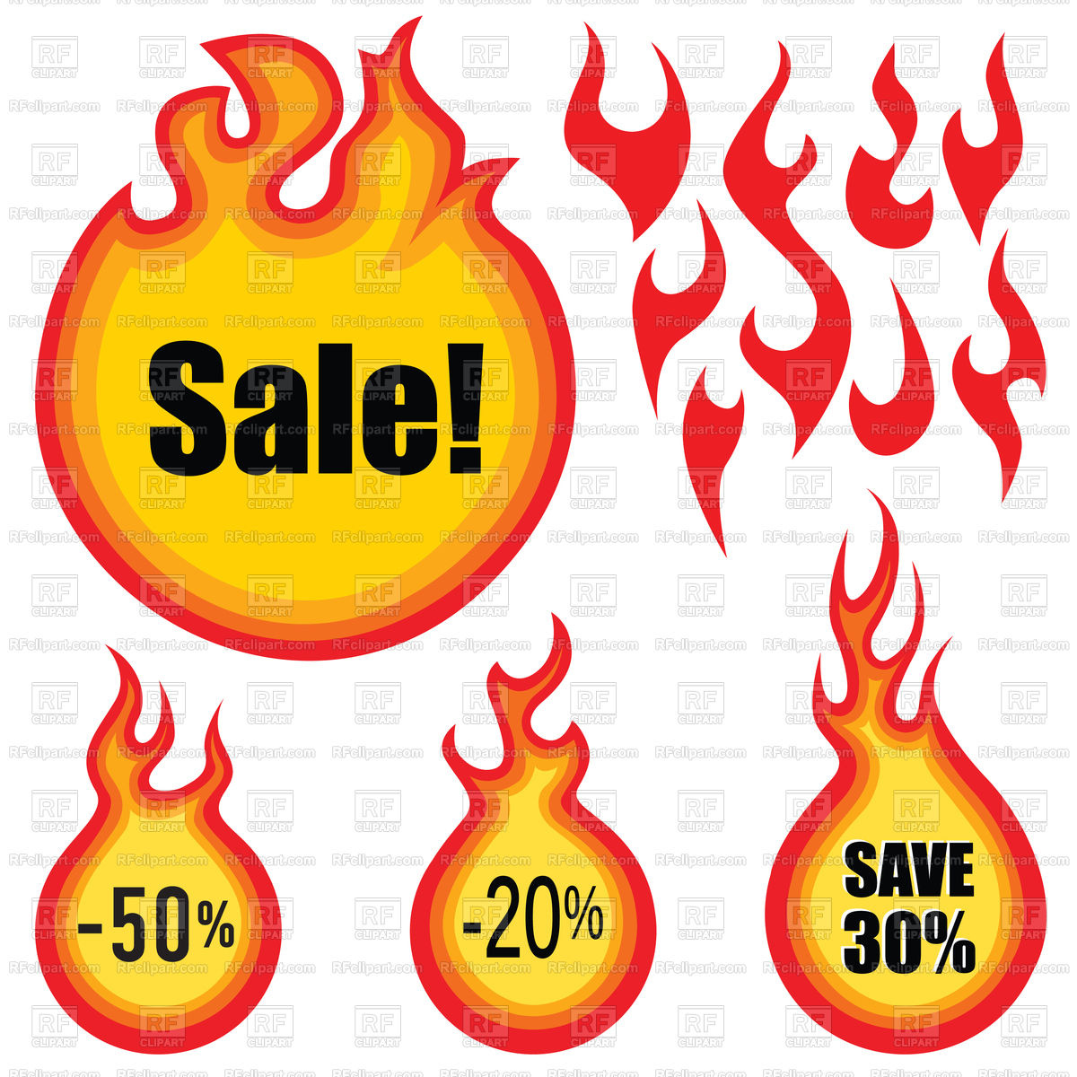 1200x1200 Sale Hot Price Stickers Set Vector Image Of Icons And Emblems
