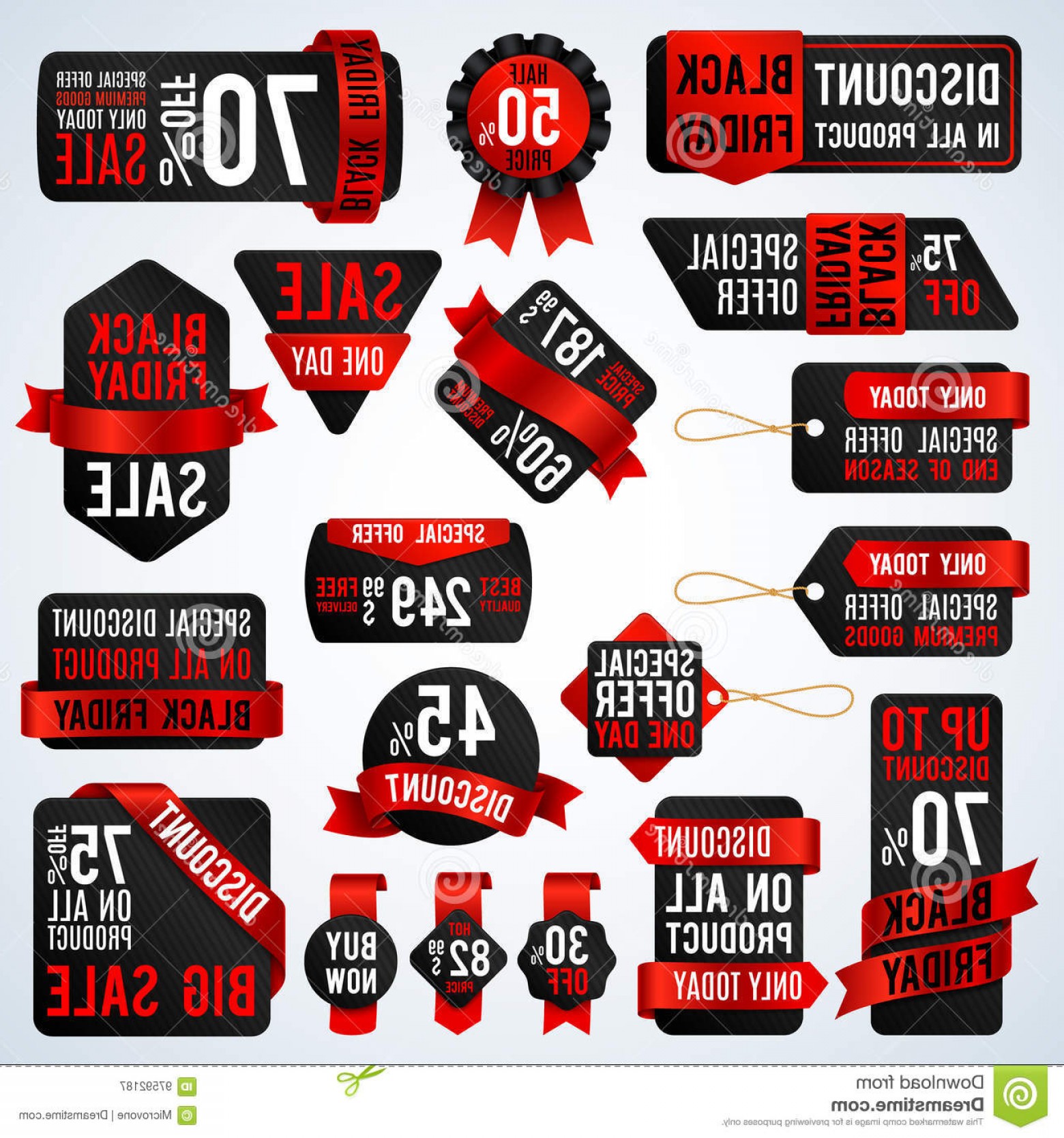 1560x1668 Stock Illustration Black Friday Sale Banners Price Tag Labels