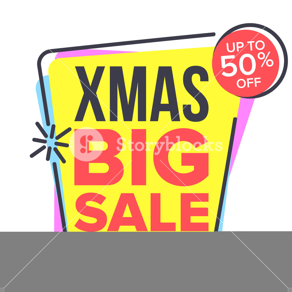 1000x1000 Christmas Big Sale Sticker Vector Spring Bright Design Promo