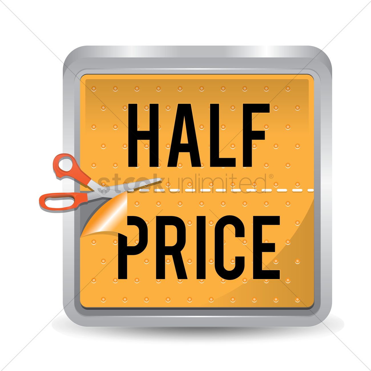 1300x1300 Half Price Sticker Vector Image
