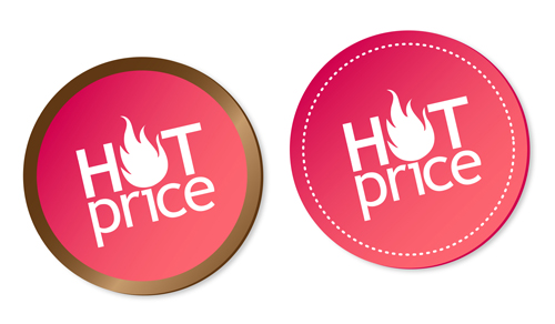 500x292 Hot Price Round Labels Vector Free Download