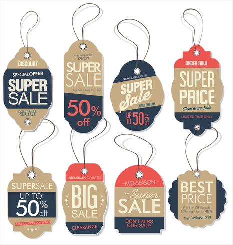 466x490 Paper Price Tag Retro Vintage Style Design
