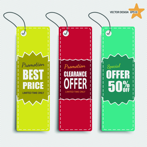 500x500 Colored Discount Price Tag Vector Graphics Free Vector
