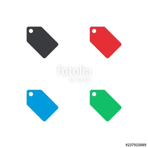 500x500 Set Of Vector Price Tag Icon Price Tag Shape Color Promoaction