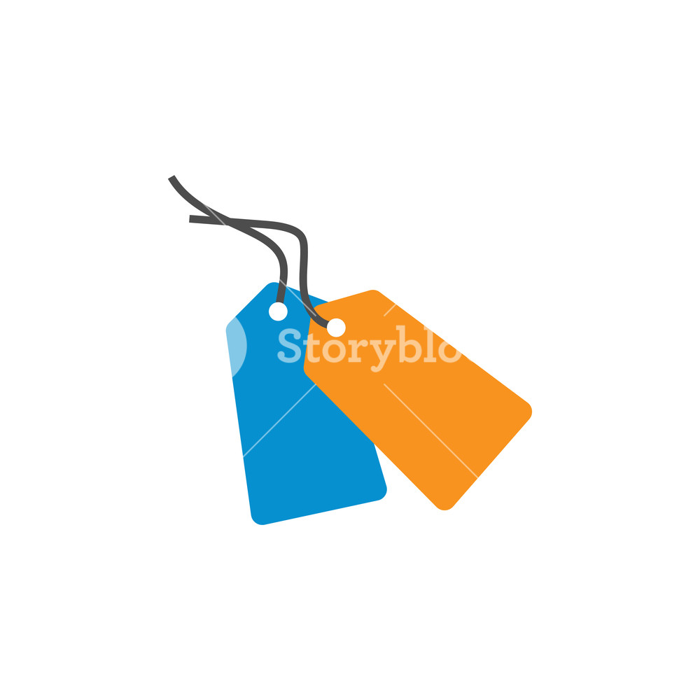 1000x1000 Colorful Price Tag Retail Logo Design Template Vector Royalty Free