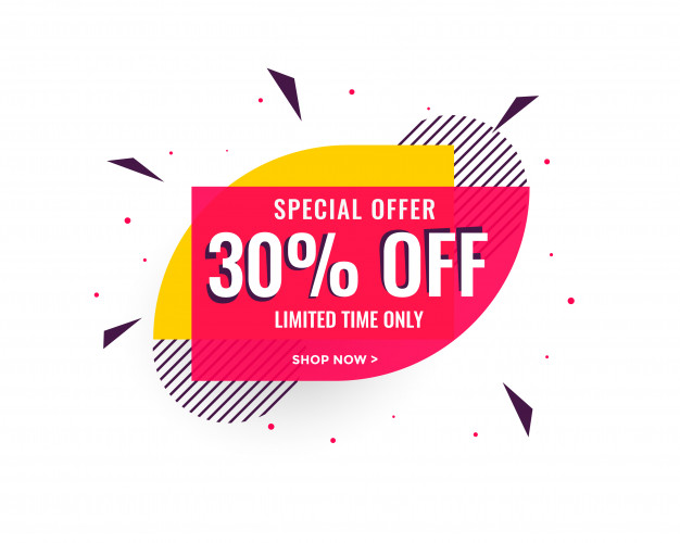 626x500 Creative Memphis Style Sale And Price Tag Banner Design Vector