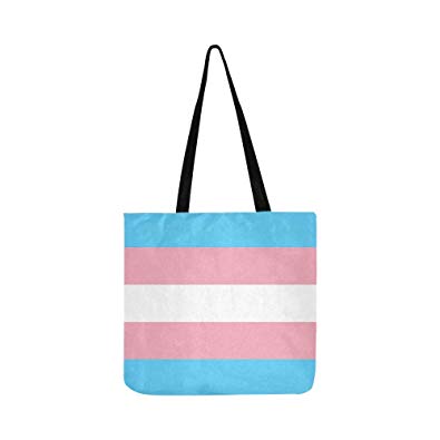 395x395 Transgender Pride Flag Vector Format Canvas Tote