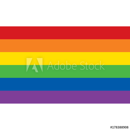 500x500 Lgbt Pride Rainbow Flag Vector Illustration