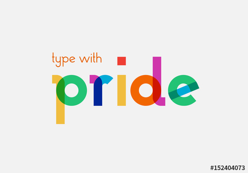 500x348 Type With Pride Vector Font Set Buy This Stock Template