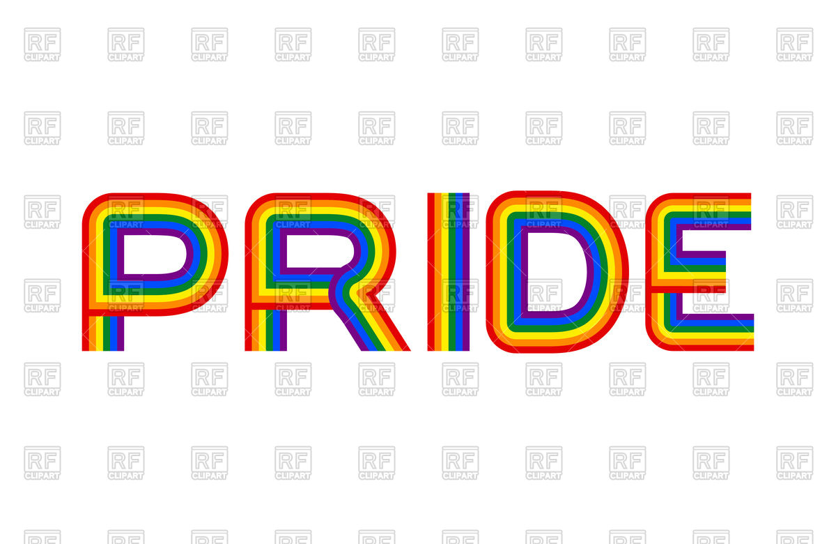 1200x780 Pride Lgbt Community Emblem Rainbow Letters Vector Image