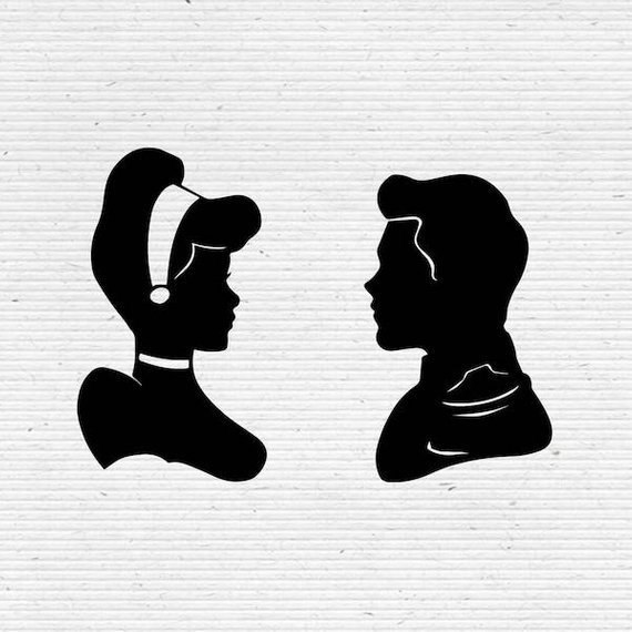 570x570 Cinderella And Prince Charming Disney Silhouette