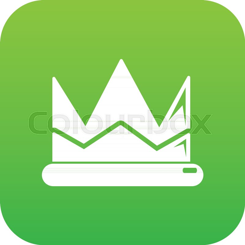 800x800 Prince Crown Icon Green Vector Stock Vector Colourbox