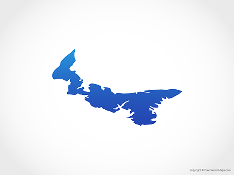 460x345 Vector Map Of Prince Edward Island