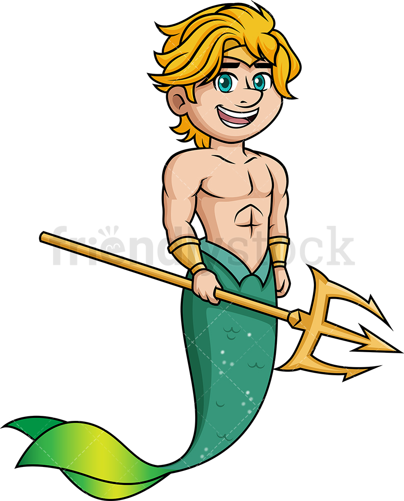 Merman Prince Cartoon Clipart Vector 807x1000 Merman Prince Cartoon Clipart Vector
