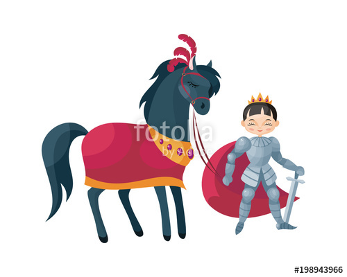 500x400 Colorful Image Of A Fairytale Prince Vector Illustration