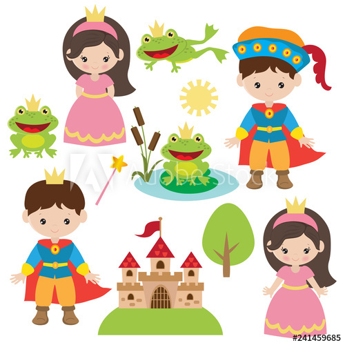 500x500 Frog Prince Vector Cartoon Illustration