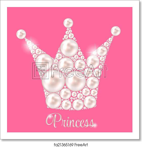 Free Art Print Of Princess Crown Pearl Background Vector 561x581 Free Art Print Of Princess Crown Pearl Background Vector
