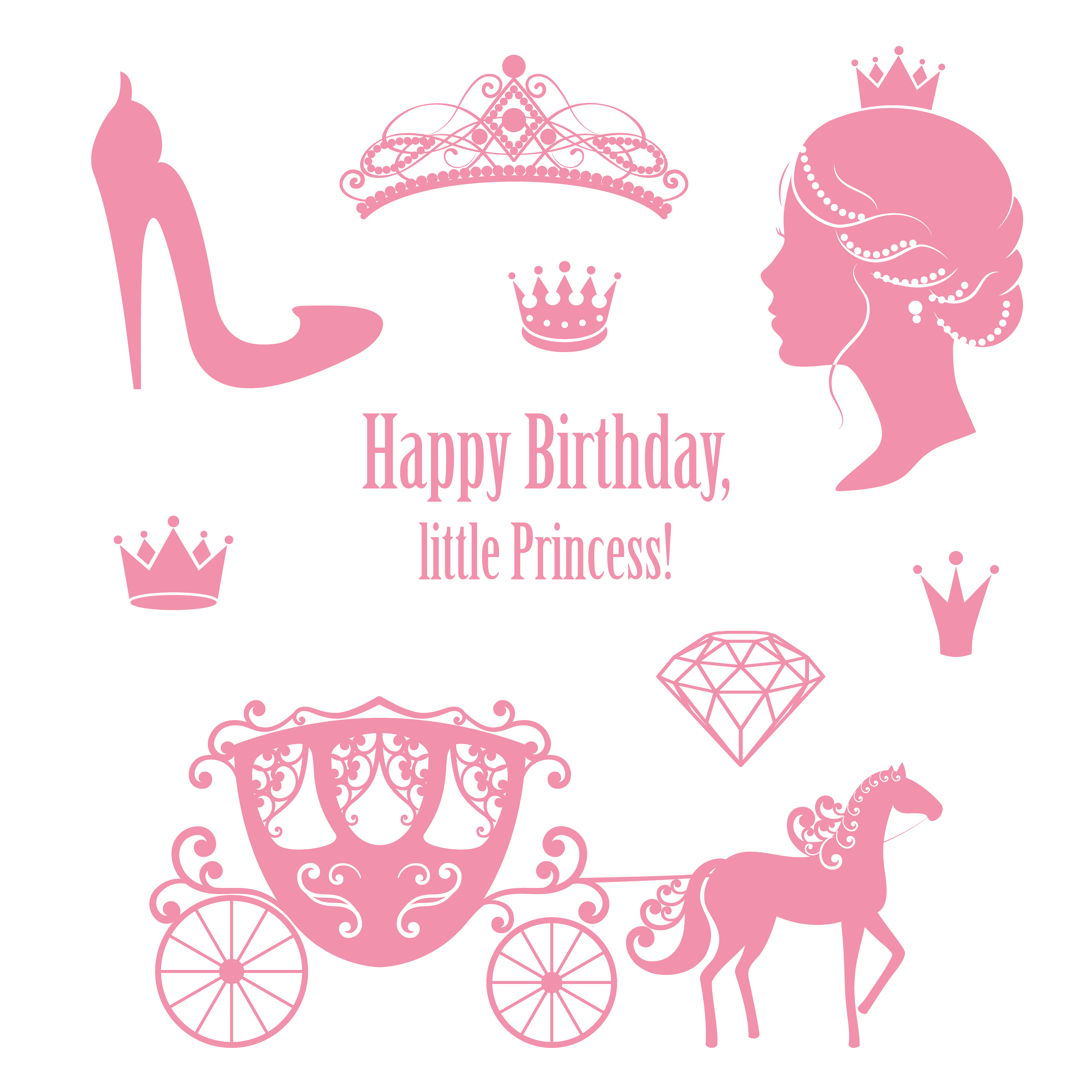 4500x4500 Princess Carriage Free Vector Art