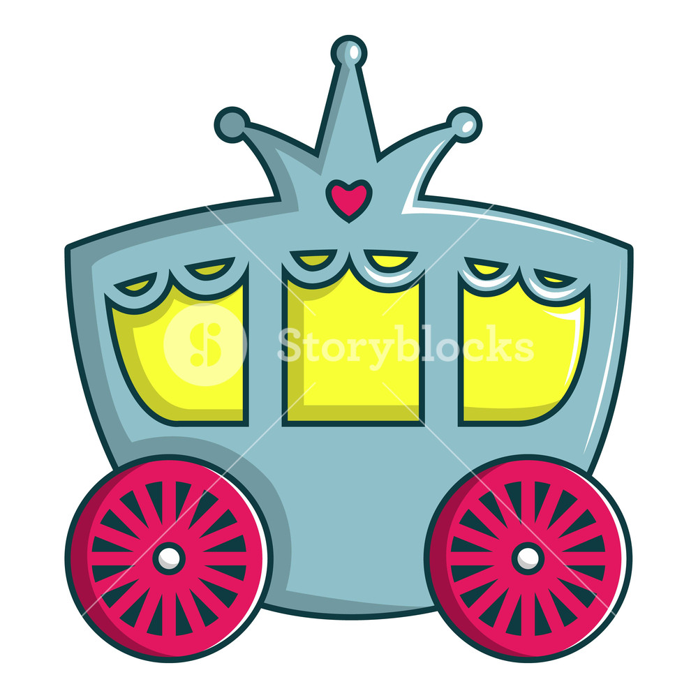 1000x1000 Princess Carriage Icon Cartoon Illustration Of Princess Carriage