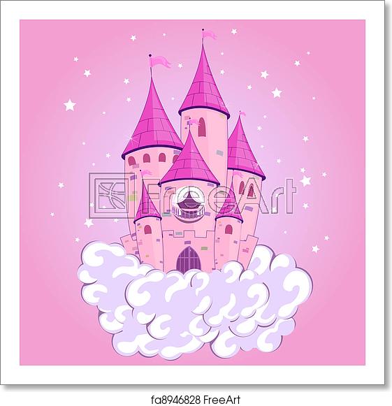 561x581 Free Art Print Of Princess Castle Vector Illustration