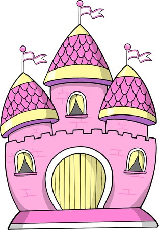 312x450 Pink Princess Castle Vector Illustration Royalty Free Vector Graphics