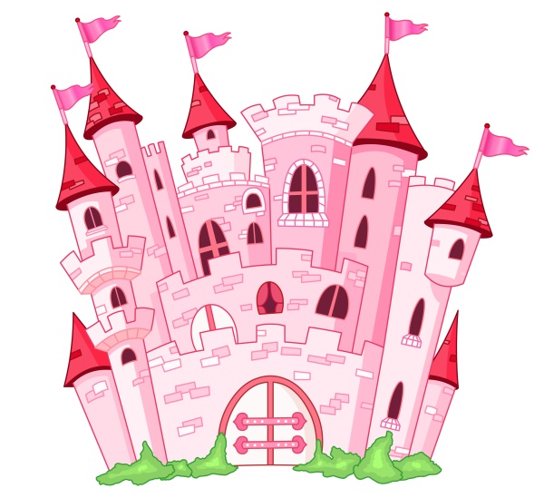 600x549 Pink Fairy Princess Castle Vector Material Free Download