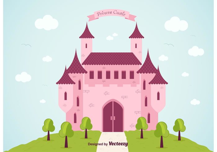 700x490 Princess Castle Vector Background