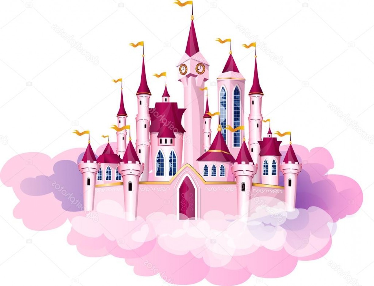 1228x938 Stock Illustration Vector Pink Princess Magic Castle Geekchicpro