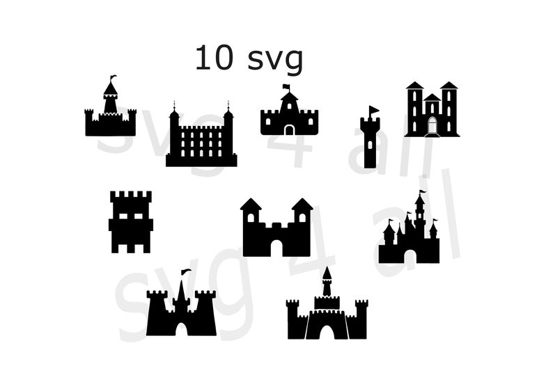 794x562 Castle Bundle Castle Drawing Princess Castle Vector Etsy