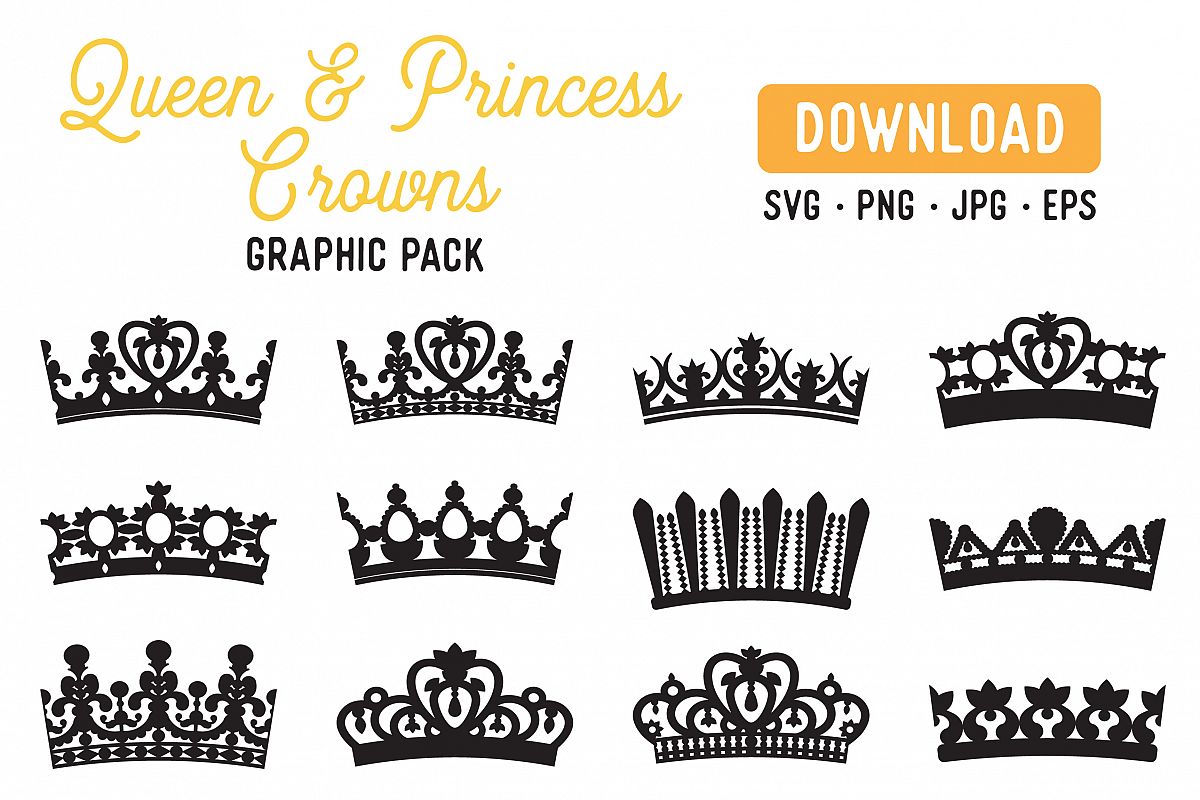 1200x800 Princess Crown Queen Crown Vector Graphic Pack