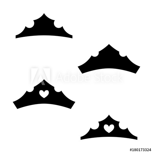 500x500 Crown Icons Princess Crown Vector Illustration Flat Style