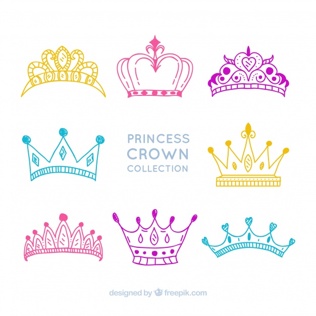 626x626 Collection Of Drawings Of Princess Crowns Vector Free Download