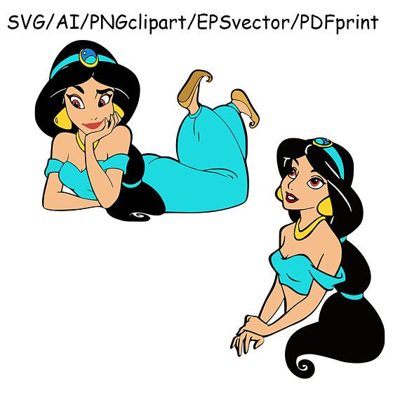 570x570 Princess Jasmine Clipart Vector Printable Disney Aladdin