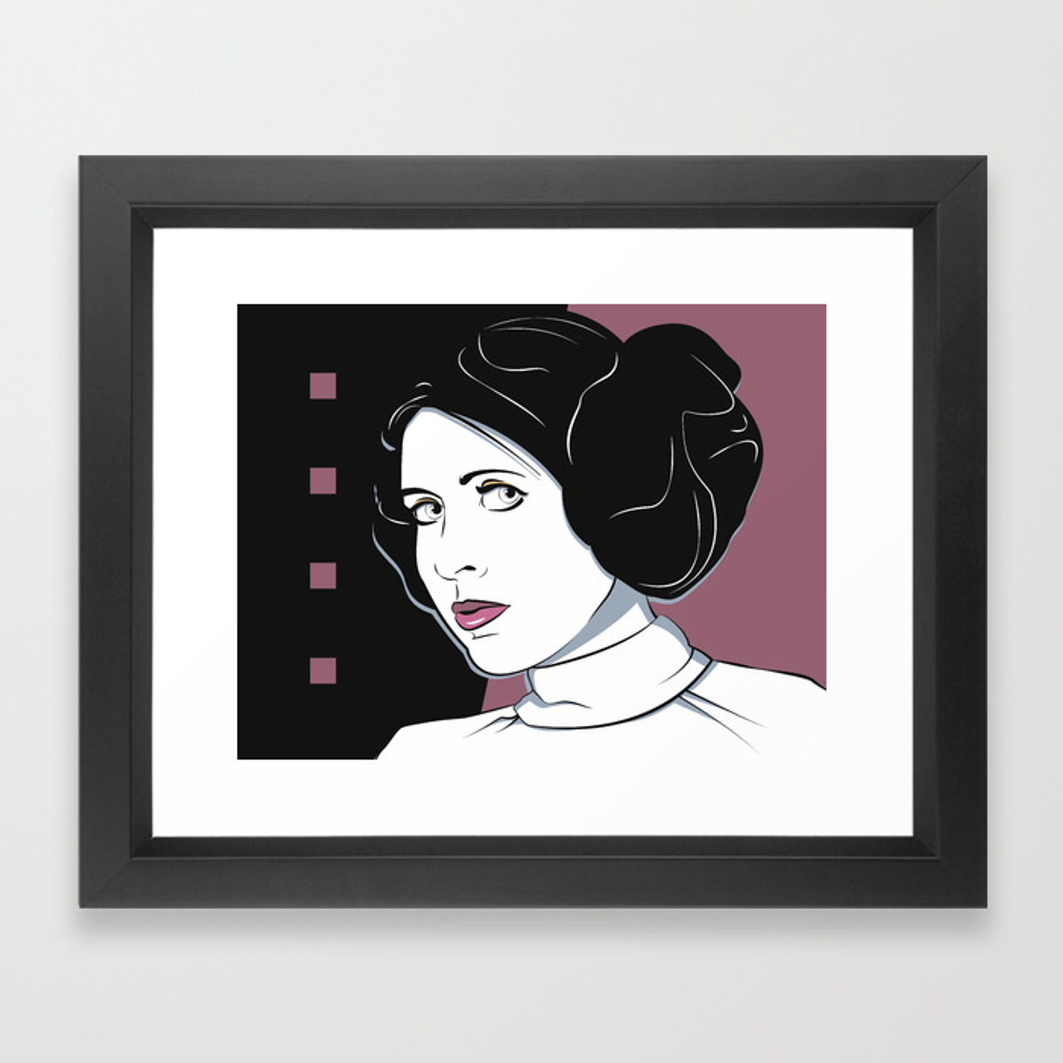 Princess Leia Pop Art Framed Art Print 1500x1500 Princess Leia Pop Art Framed Art Print