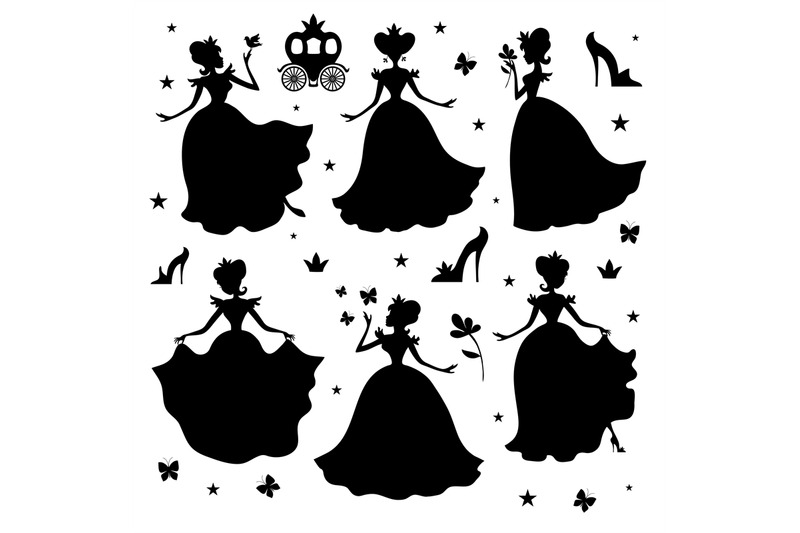 800x533 Little Princess Vector Silhouettes
