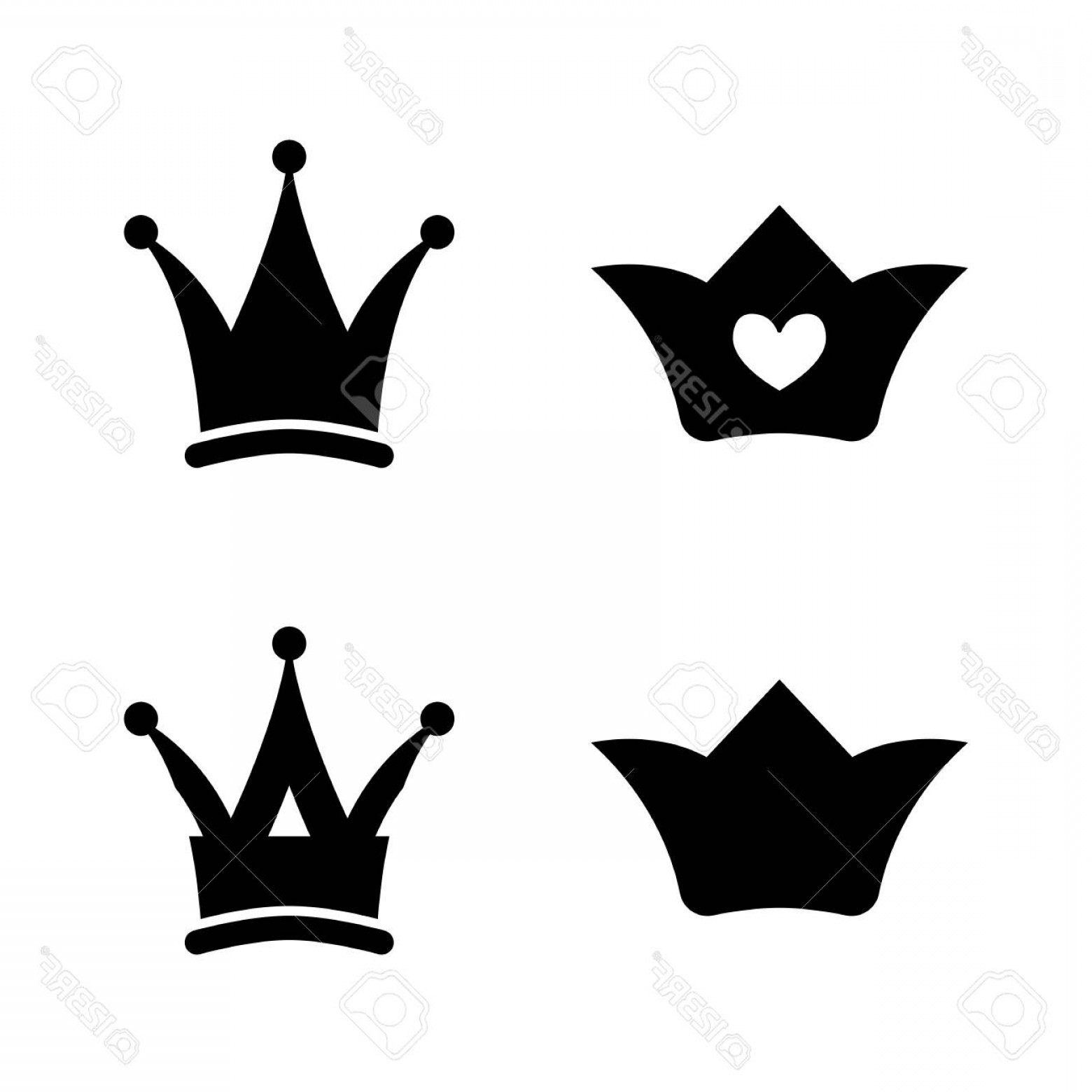 1560x1560 Photostock Vector Crown Icons Princess Crown Vector Illustration