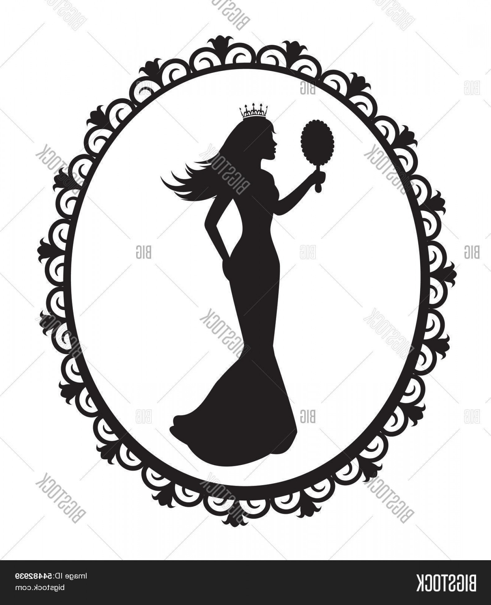 1579x1944 Princess Hair Silhouette Vector Catchsplace
