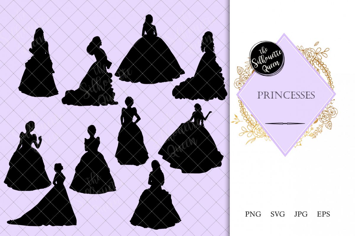 1200x800 Princess Silhouette Queen Vector
