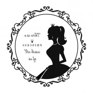 300x300 Princess Silhouette In Royal Frame With Sample Vector Catchsplace
