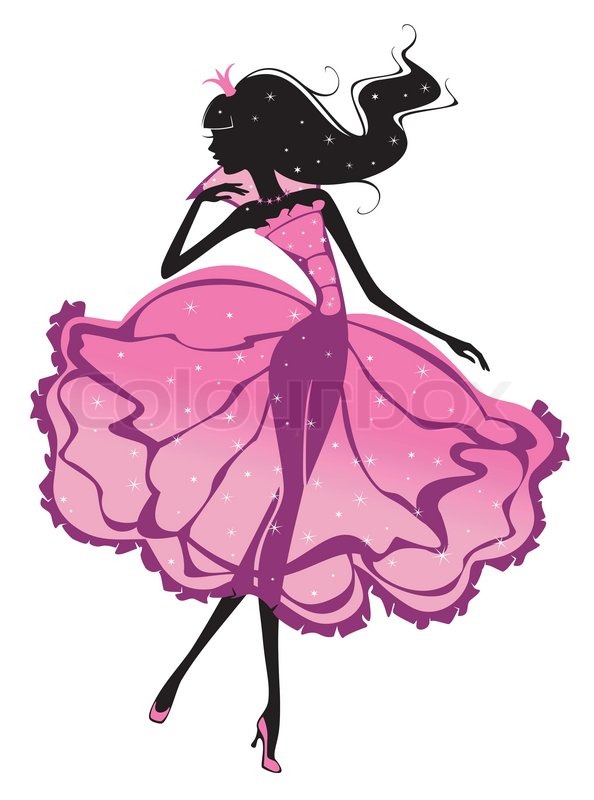 594x800 Princess Silhouette Isolated On A Stock Vector Colourbox
