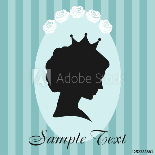 500x500 Bride Princess Silhouette Vector Illustration Of Elegant Bride