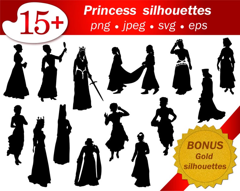 794x631 Princess Silhouette Cricut Medieval Girl Cameo Queen Fairy Etsy
