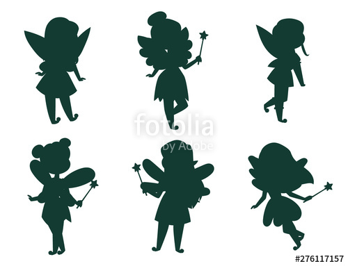 500x383 Fairies Princess Silhouette Fairy Girl Vector Character Cute