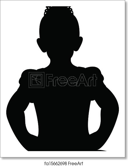 450x580 Free Art Print Of Cute Princess Silhouette Vector Freeart