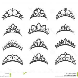300x300 Stock Illustration Beautiful Queen Tiaras Set Vector Tiara