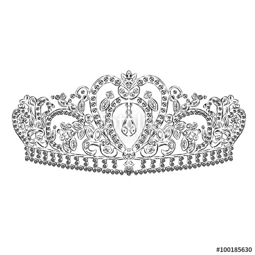 500x500 Crown Vector Tiara Painted Diadem A Princess The Royal Crown