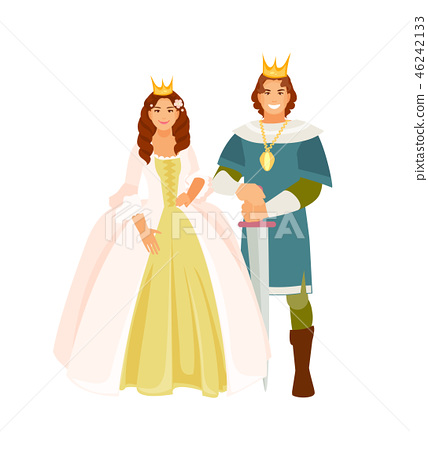 428x450 Prince And Princess Vector