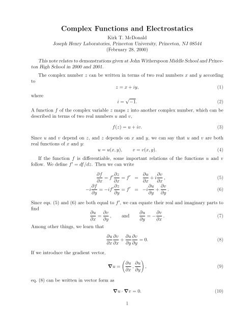 495x640 Complex Functions And Electrostatics