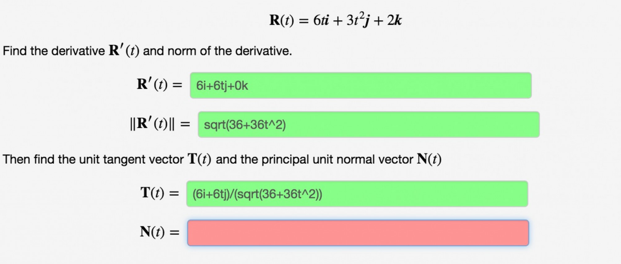 2006x854 Find Derivative R T Norm Derivative Find Unit Tangent Vector T T