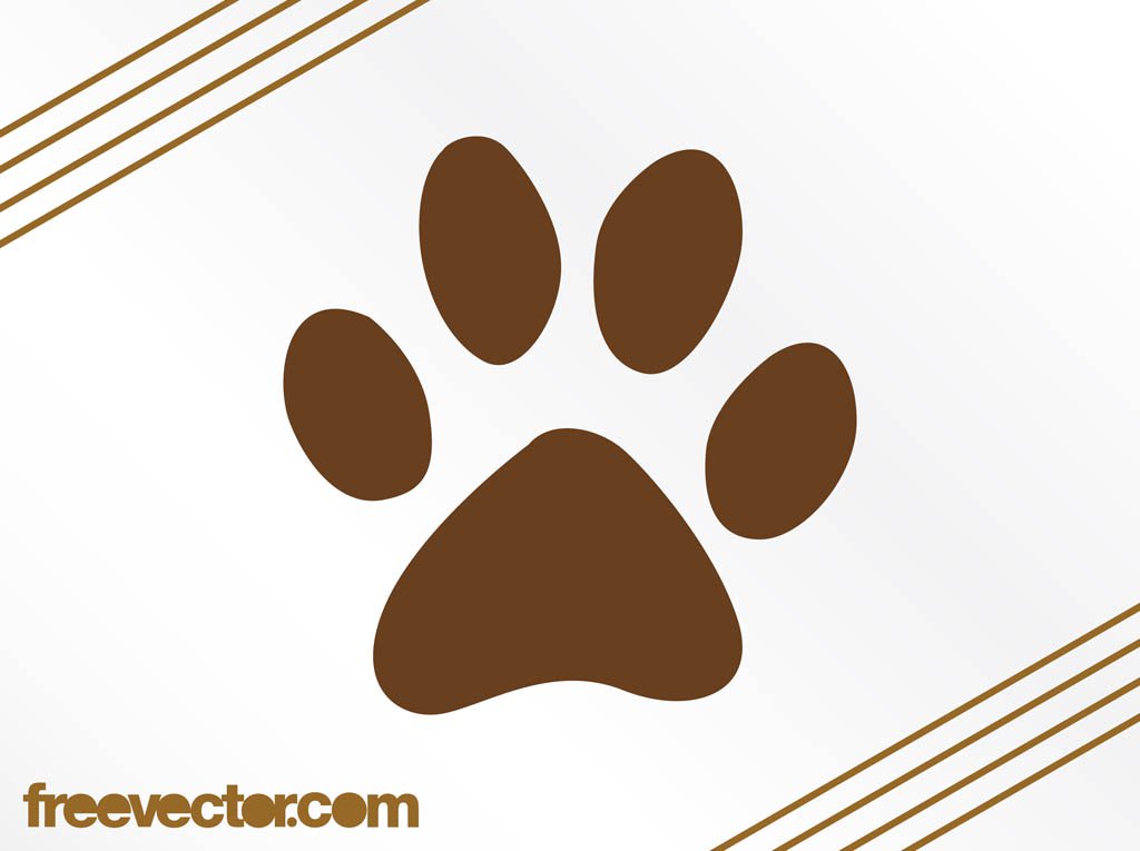 1024x765 Paw Print Vector Icon Vector Art Graphics